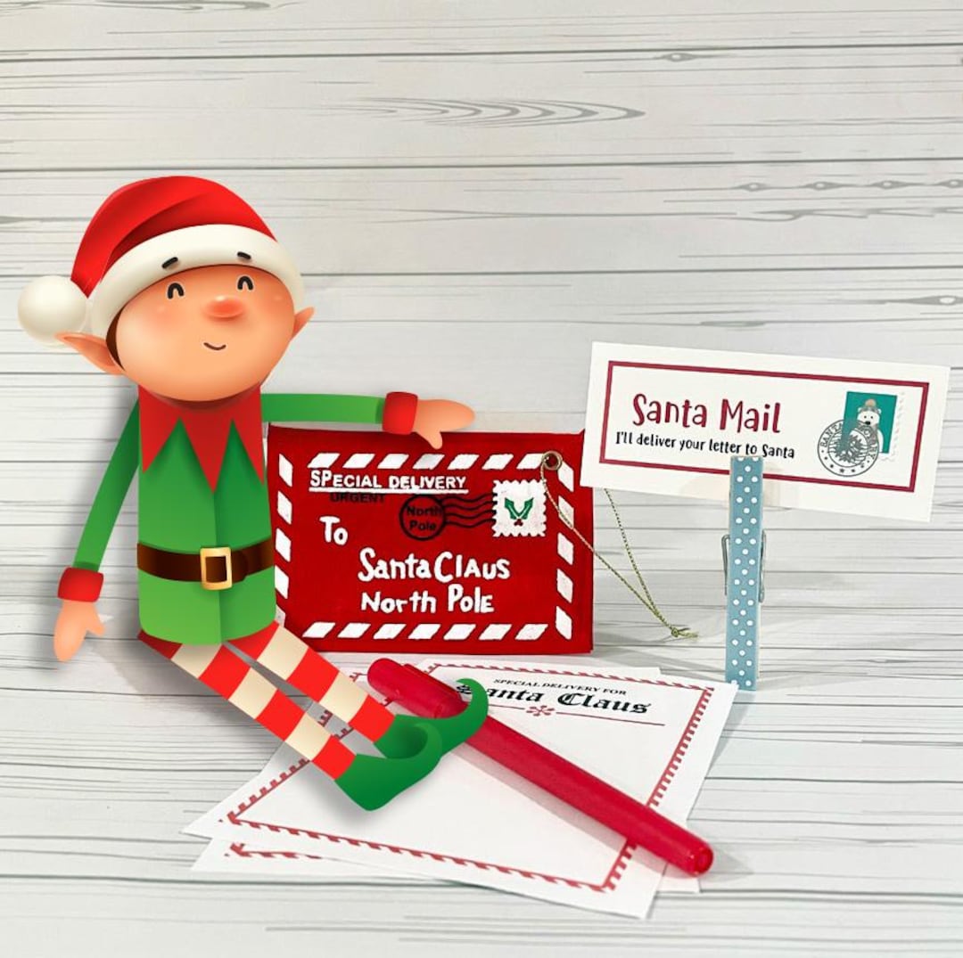 Elf Santa Mail Prop Set | Elf Activity Kit - Etsy