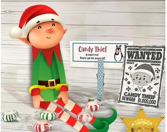 Elf Candy Theif Prop Set | Elf Activity Kit