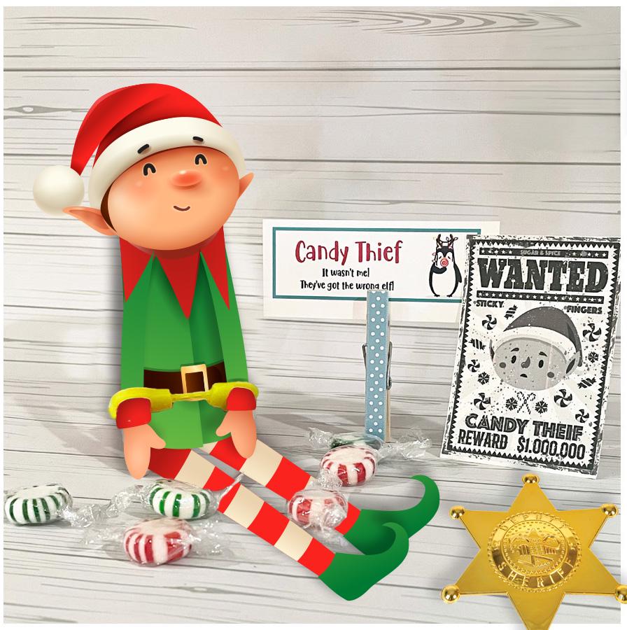 Elf Candy Theif Prop Set | Elf Activity Kit - Etsy