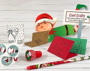 Elf Christmas Card Crafts Prop Set | Elf Activity Kit