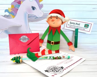 Elf Unicorn Mail Delivery Prop Set | Elf Activity Kit
