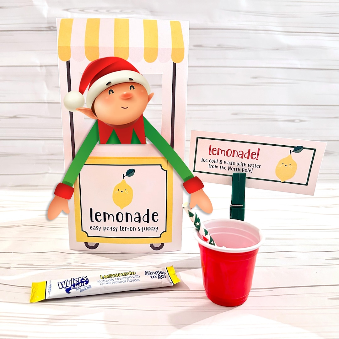 Elf Lemonade Stand Prop Set | Elf Activity Kit - Etsy