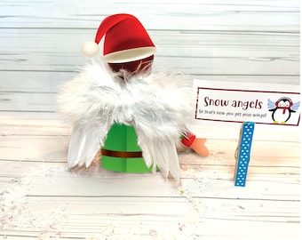 Elf Snow Angel Prop Scene: Christmas Elf Activity Kit