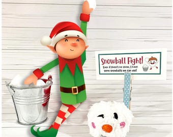 Elf Snowball Fight Prop Set | Elf Activity Kit