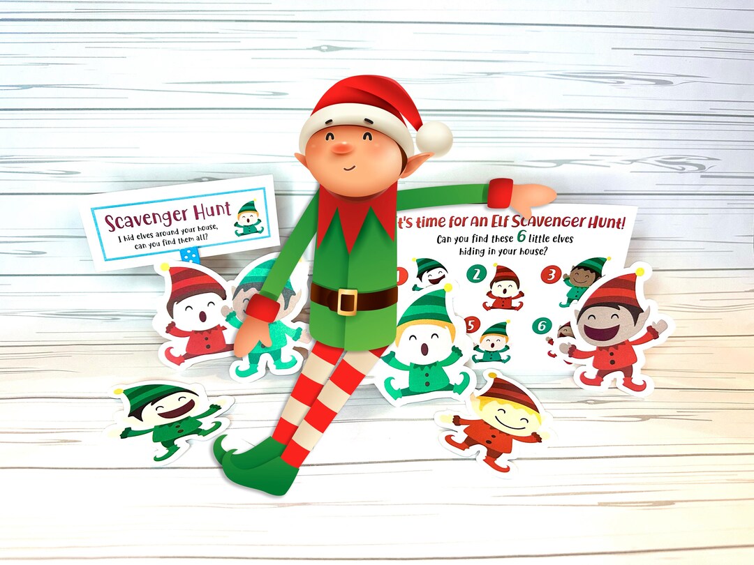 Elf Scavenger Hunt Prop Set | Elf Activity Kit - Etsy