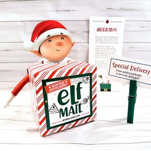 Llegada de elfos / Correo de elfos / Accesorios de elfos / Accesorios de elfos / Actividad de elfos navideños / Kit de elfos
