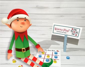 Elf Tic-Tac-Toe Prop Set | Elf Activity Kit