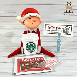 Café de elfos / Accesorios para elfos / Accesorios para elfos / Actividad navideña para elfos / Kit para elfos