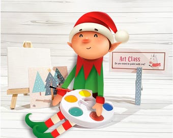 Elf Art Class Prop Set | Christmas Elf Activity Kit