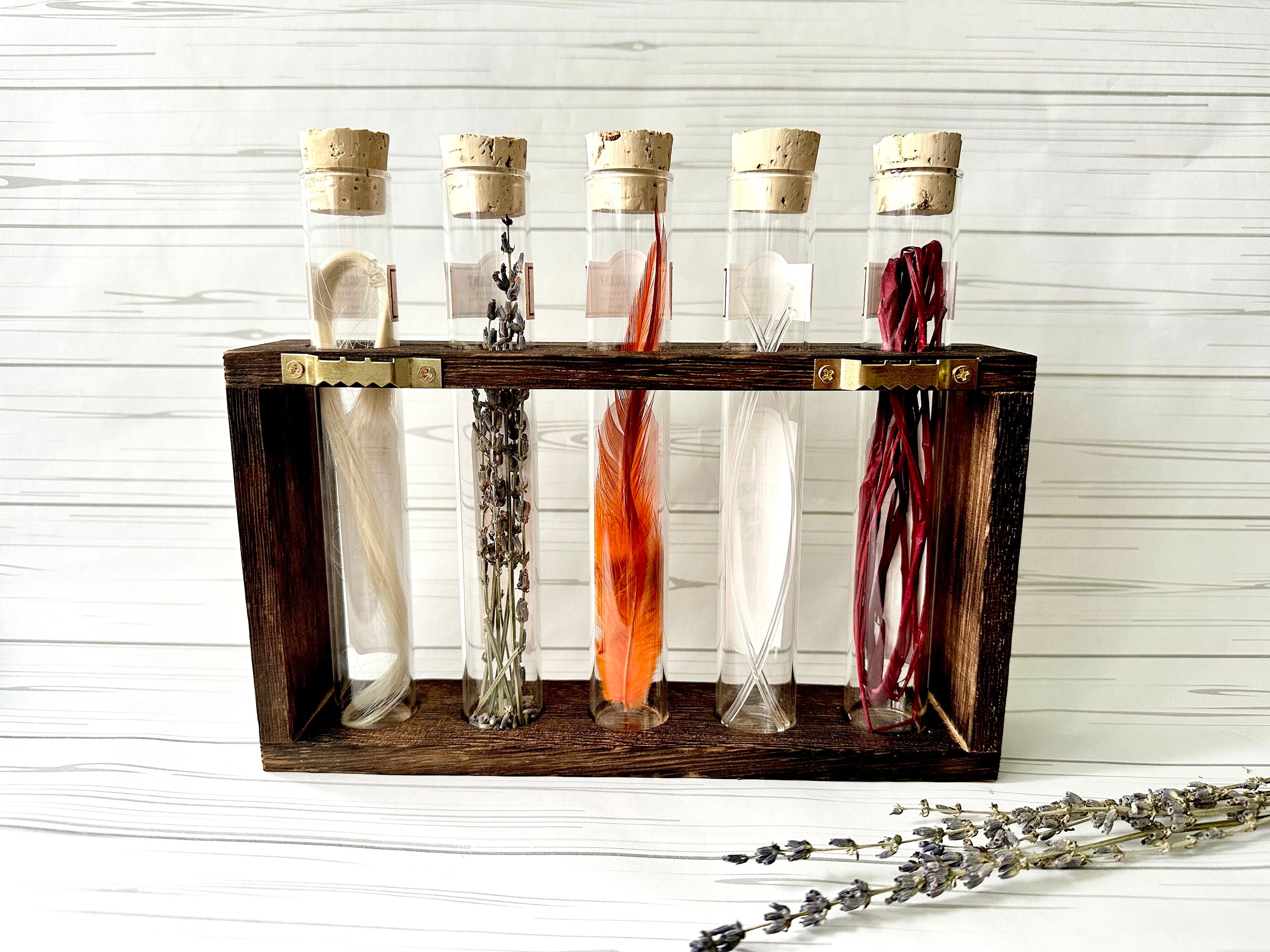 Potion Rack Halloween Apothecary Potion Rack: Test Tube Vials, Wand Cores Prop ...