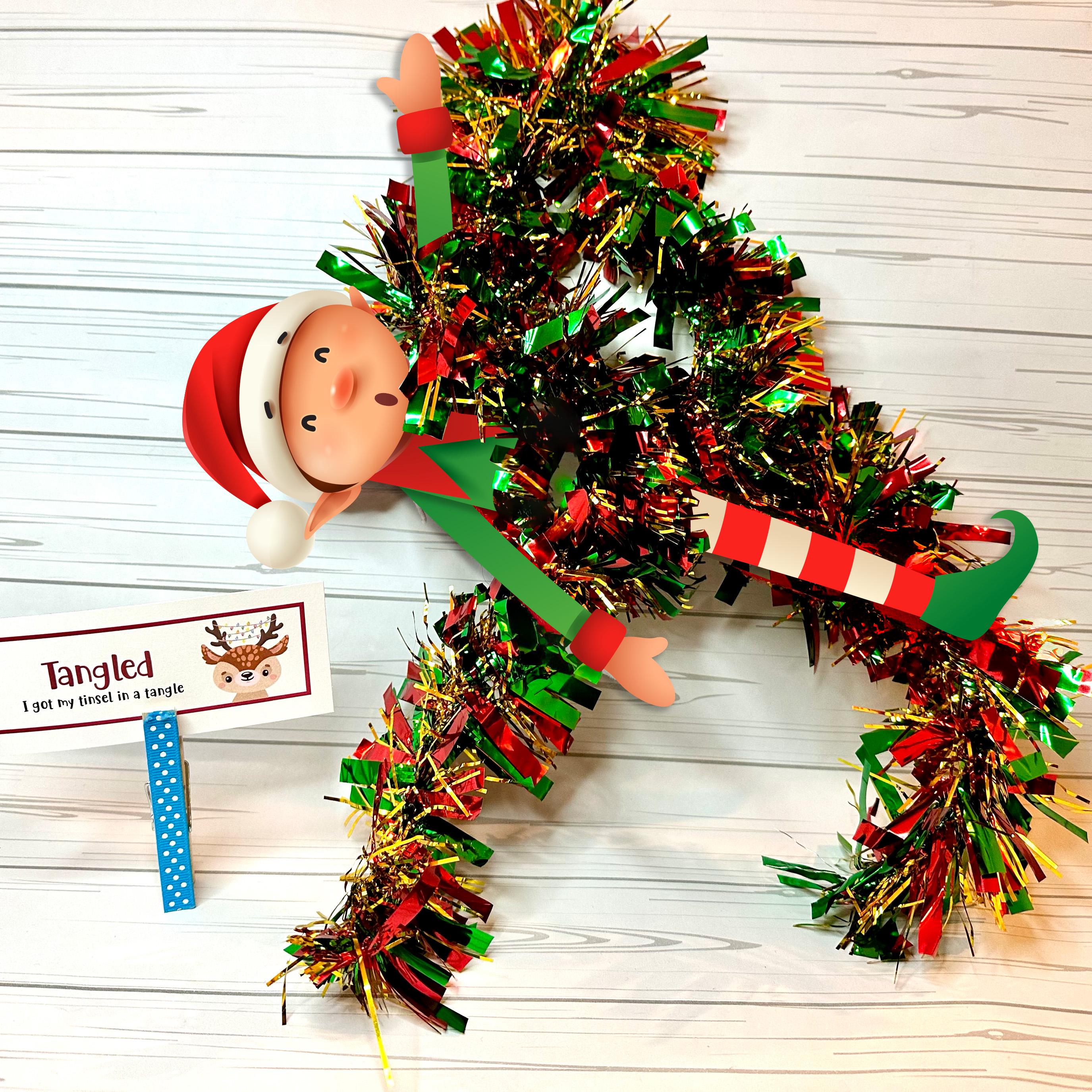 Elf Tangled Tinsel Prop Set | Elf Activity Kit - Etsy