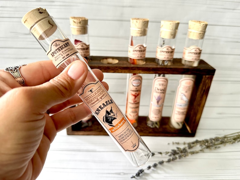 Potion Rack Halloween Apothecary Potion Rack: Test Tube Vials, Wand Cores Prop ...