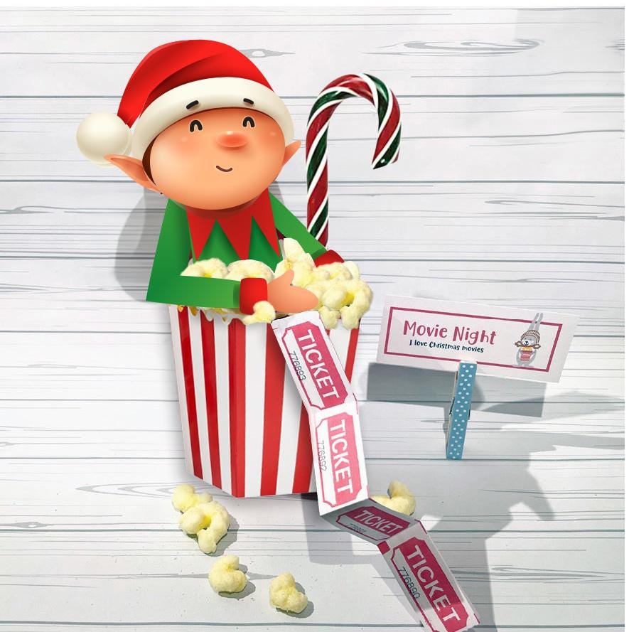 Elf Movie Night Prop Set | Elf Activity Kit - Etsy
