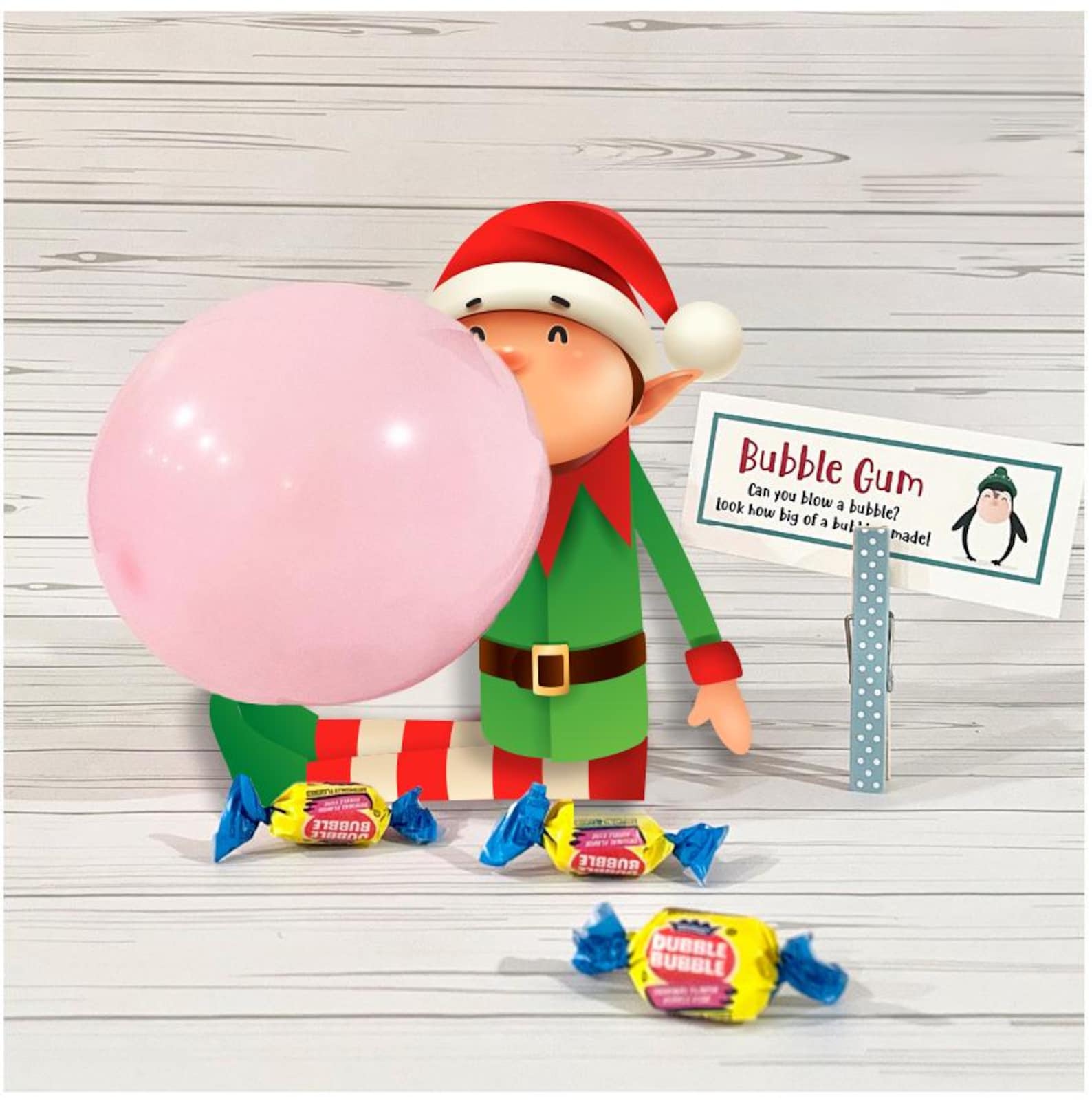 Elf Bubble Gum Prop Set | Elf Activity Kit - Etsy