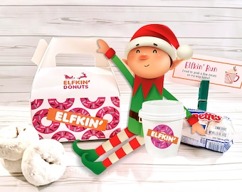 Elfkin’ Donuts Prop Set | Christmas Elf Activity Kit