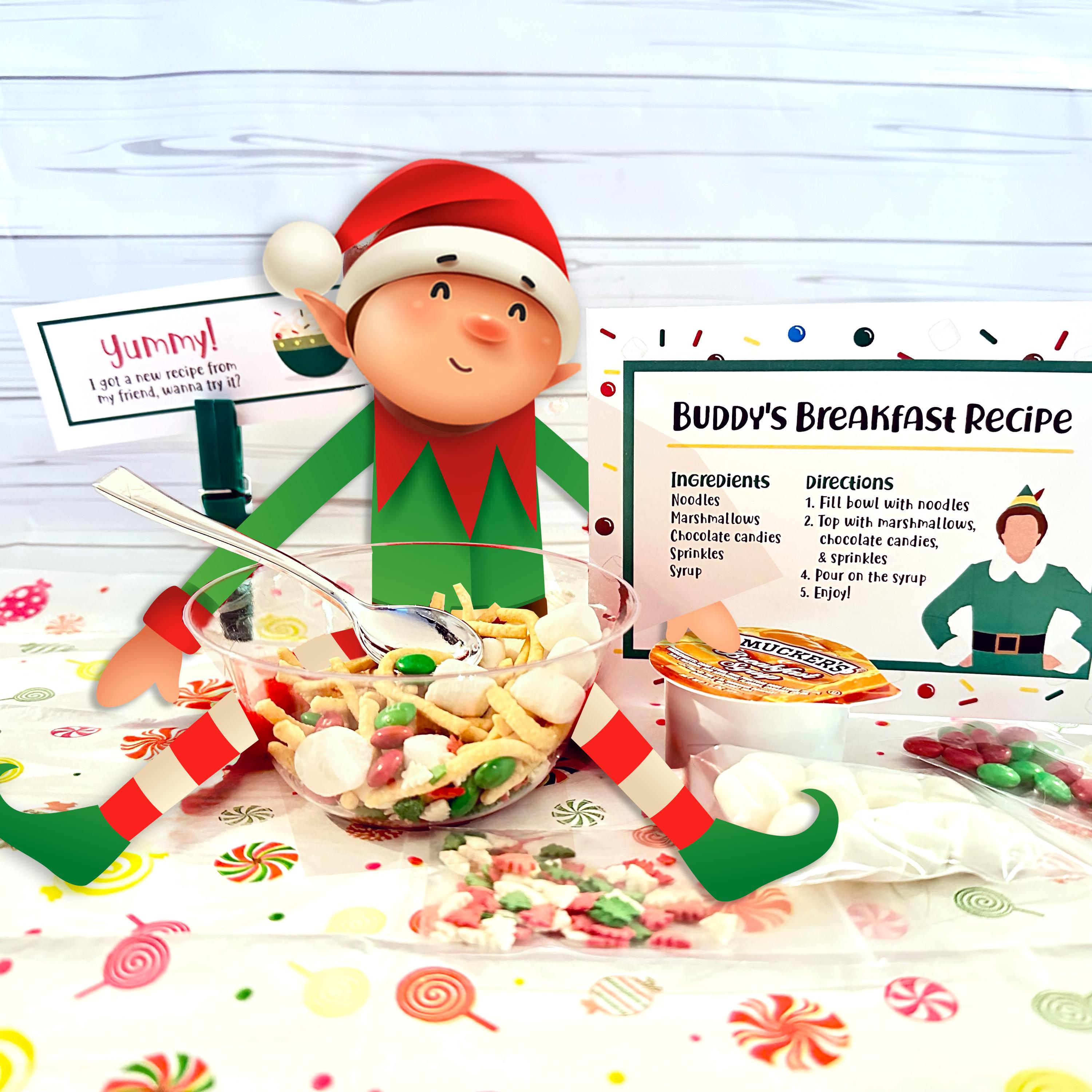 Elf Buddy's Breakfast Prop Set | Elf Activity Kit - Etsy