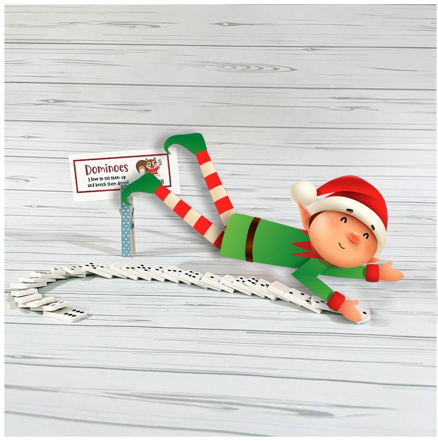 Elf Domino Game Prop Set | Elf Activity Kit - Etsy