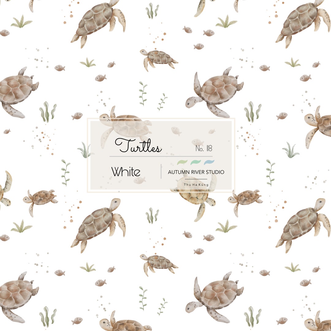 Turtles Seamless Fabric Pattern, Textile Print Design, Sea Turtles ...