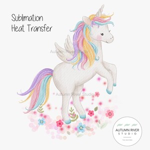 Einhorn Luna, Sublimation, Heat Transfers, Aufbügeln, Für Panels, Digital bedruckbar, PNG Clipart, Sub PNG