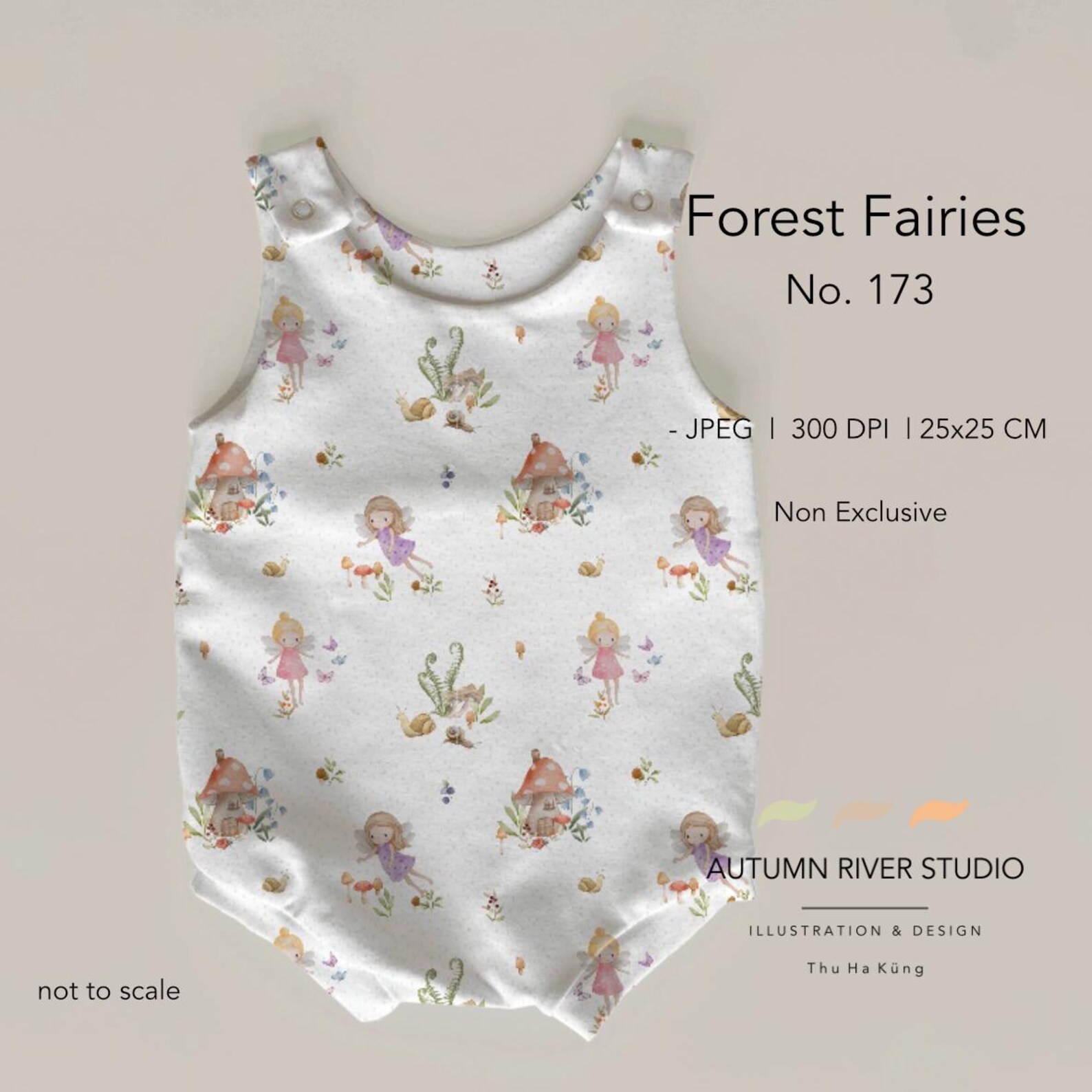 Forest Fairies Repeat Pattern for Fabric, Seamless Textile Design, Cute ...
