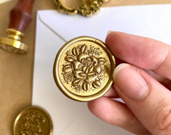 Peony Wax Seals, Flower Wax Seal, Premade Wax Seals, Wedding Wax Seals, Wax Seal Stickers, Wax Seal, Wedding Wax Seal, Wedding Stickers