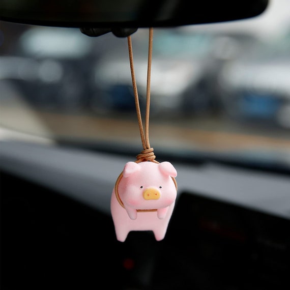 Car Rear View Mirror Pendant Lucky Piggy Hanging Ornament Auto
