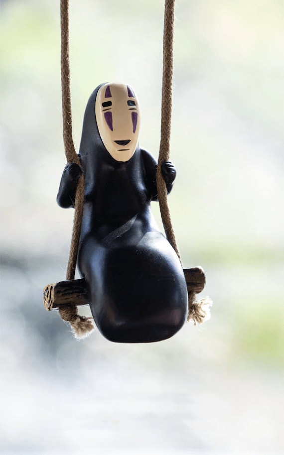 Spirited Away No Face Man Faceless Kaonashi Swing Car Pendant Accessory  Hanger 