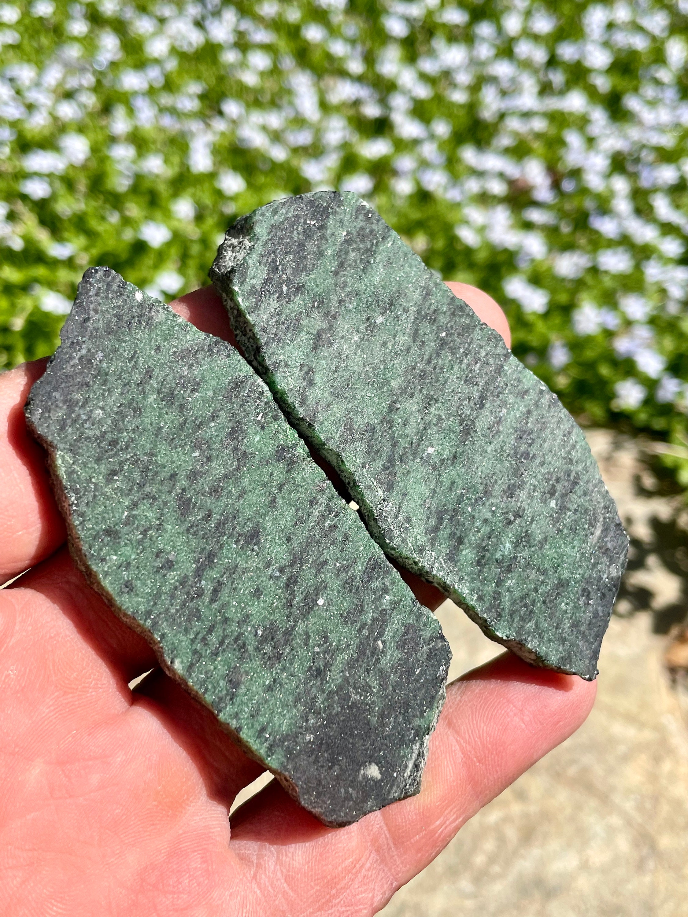 203g Ruby in Zoisite Slabs (x5) for Cabbing, Quality