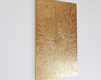 Lova Creation - Mid Century Modern Brass Etched Object, 1985, Belgium.
