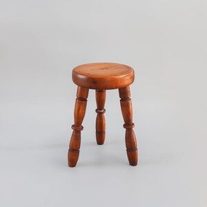 A rustic milking stool / plant stand