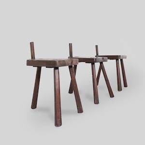 Set of 3 Antique Milking Stools