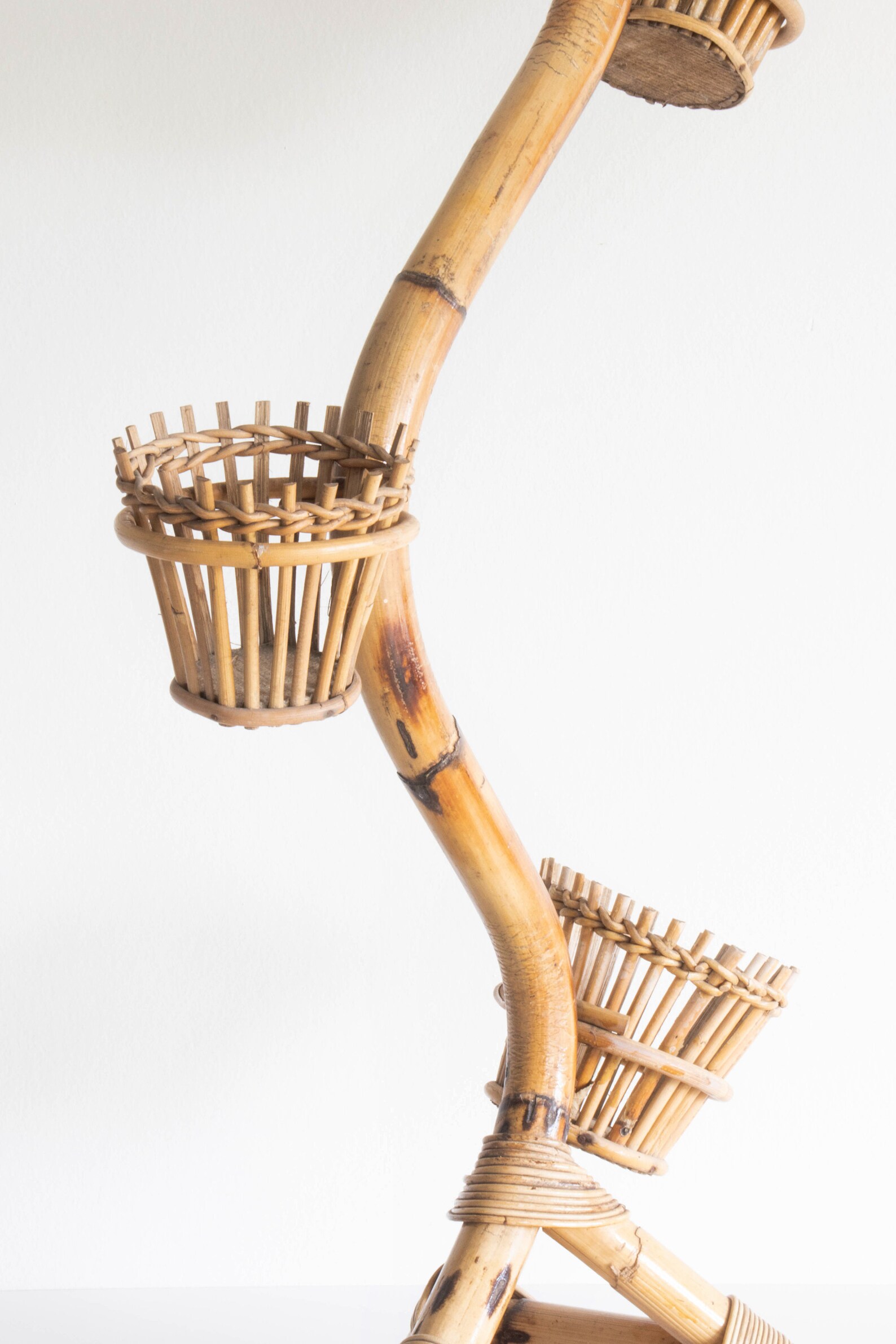 Rattan Snake Plant Stand Etsy