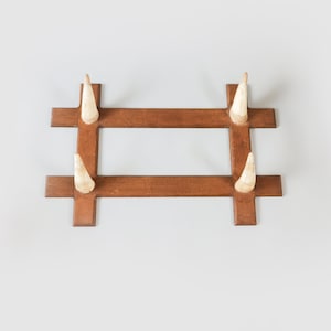Brutalistische Vintage-Garderobe aus Kuhhorn