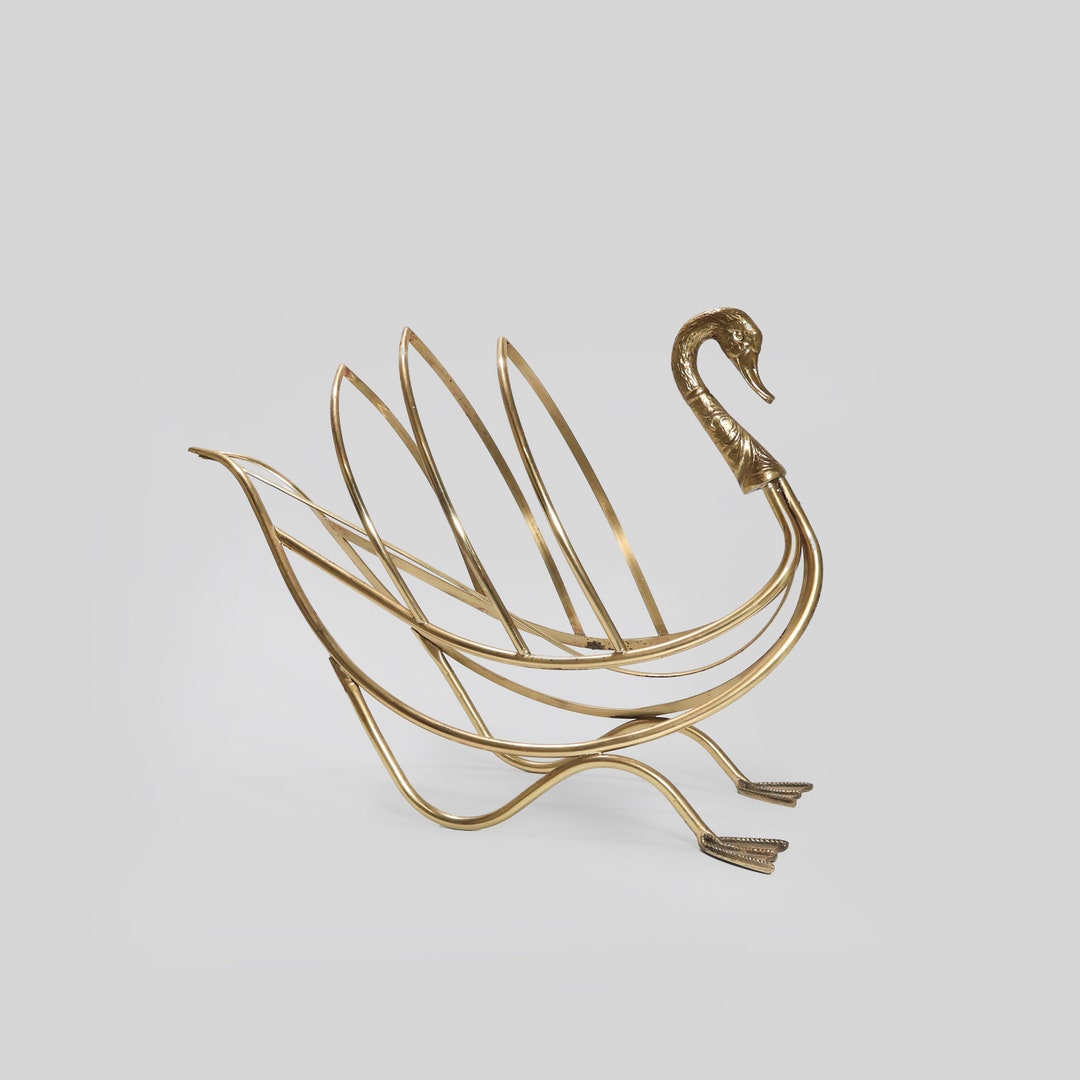 Maison Jansen Swan Magazine Rack - Etsy
