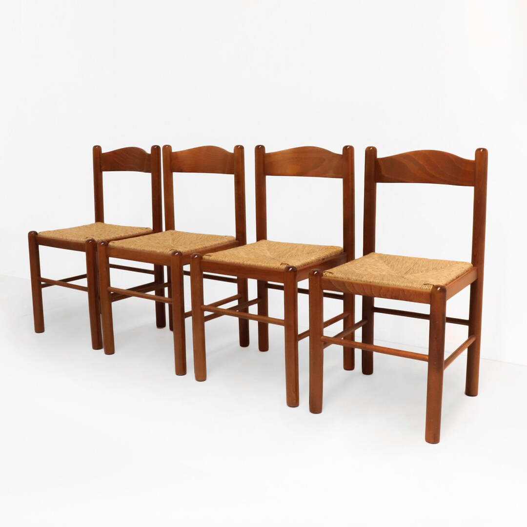 Set of 4 Mid Century Rush Dining Chairs - Etsy Australia