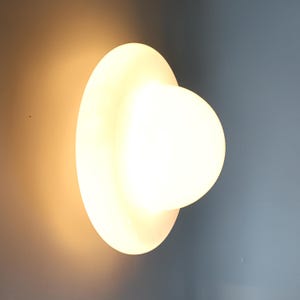 Space Age Murano opal glass wall lamp, 1980s.