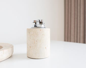 A Vintage Fratelli Mannelli Travertine Lighter, 1970s, Italy.