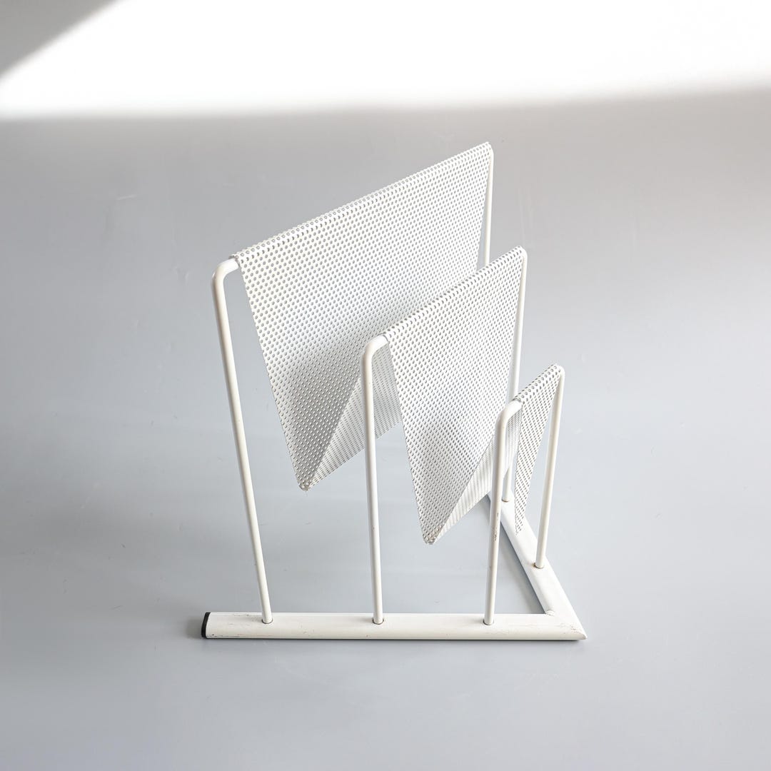 Vintage Magazine Rack in the Style of Mathieu Mategot - Etsy