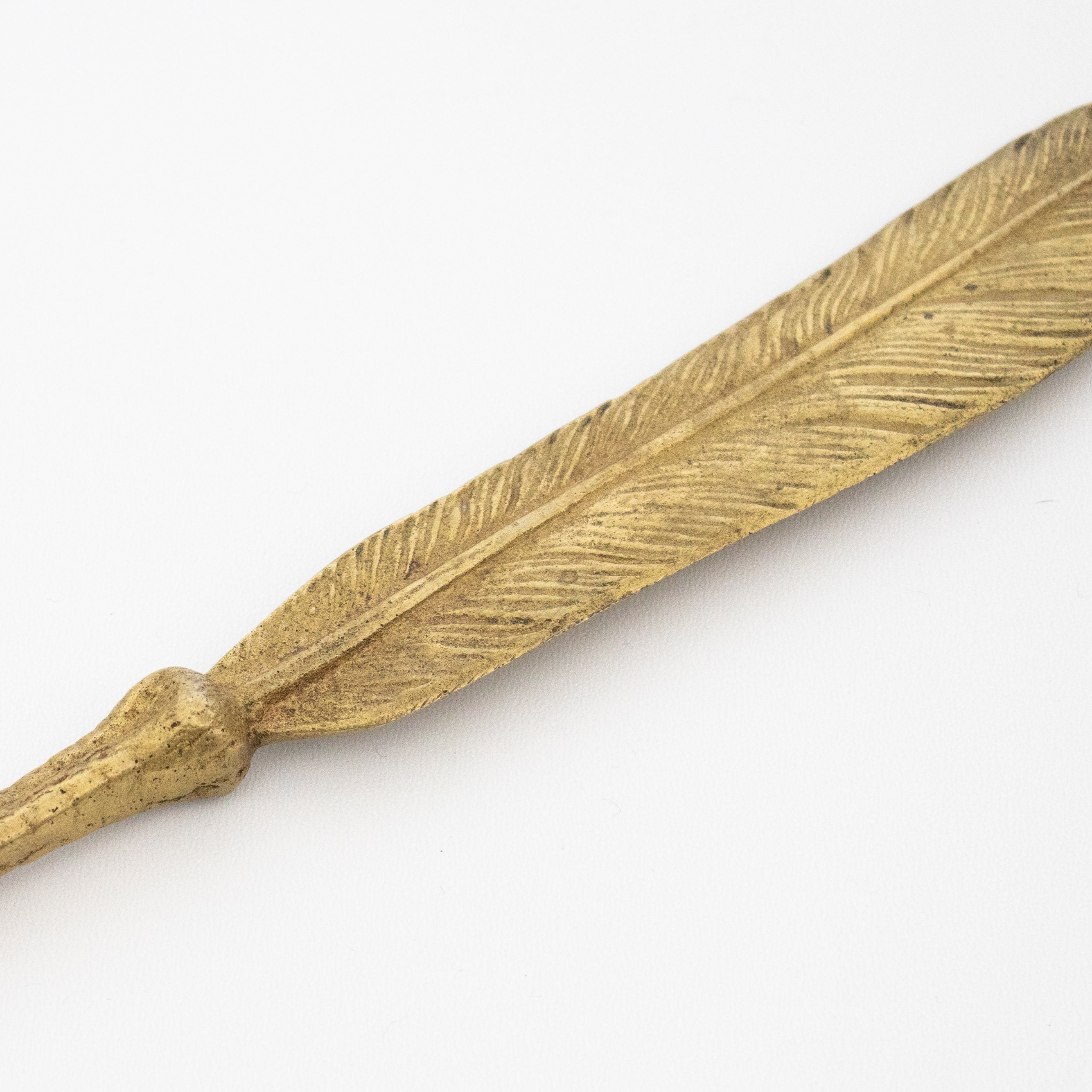Brass Letter Opener Feather / Claws Etsy