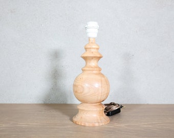 Mid Century Oak wood table lamp