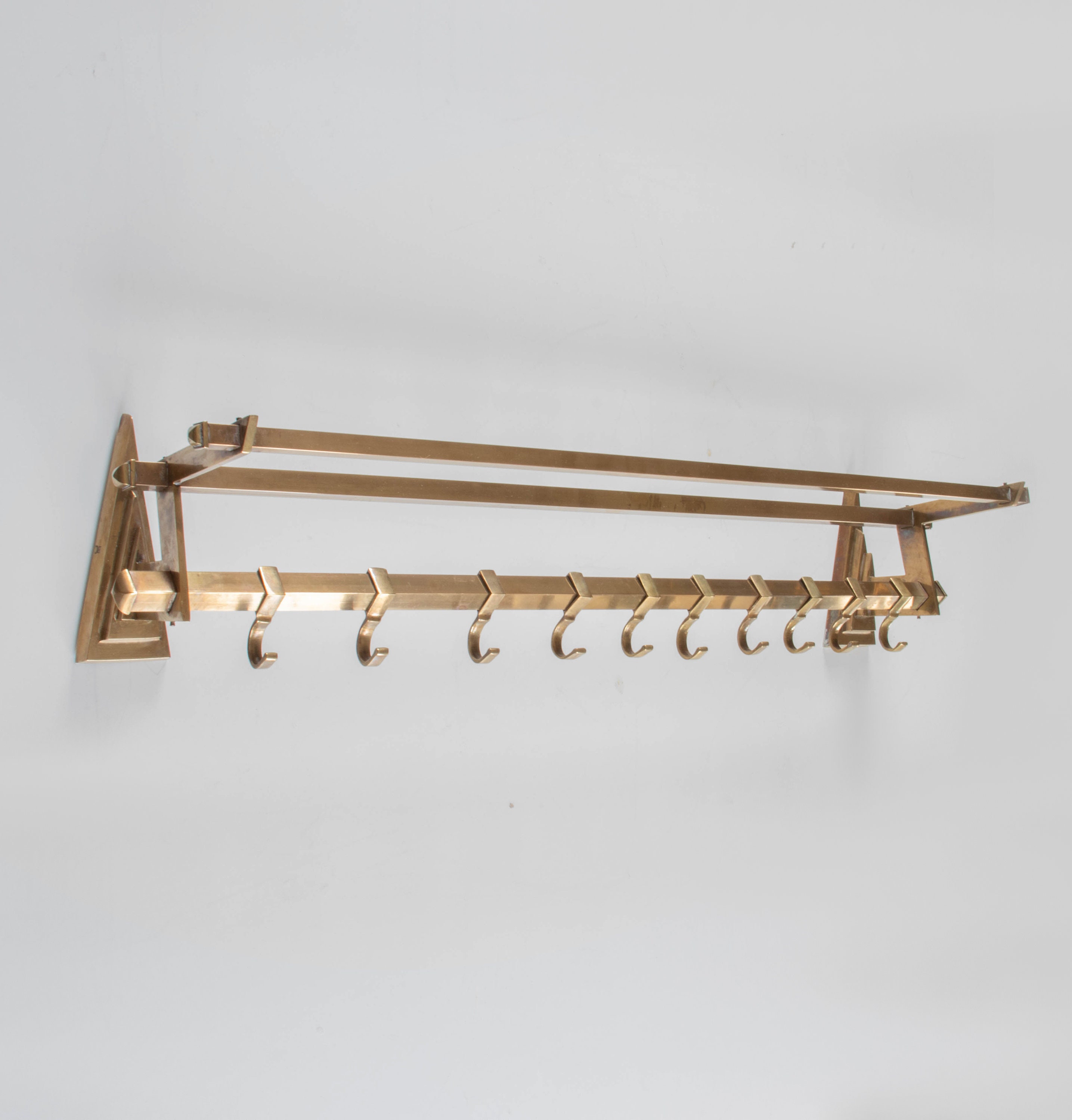 Brass Art Deco Coat Rack Etsy