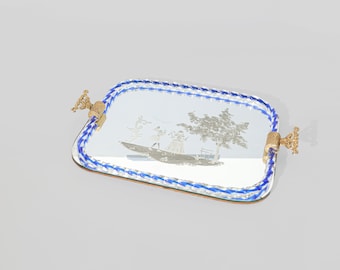 Vintage Murano Glass Serving Tray by Ercole Barovier, 1950s