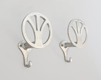 A Set of 2 Art Deco Italian Coat Hooks, 1930s.