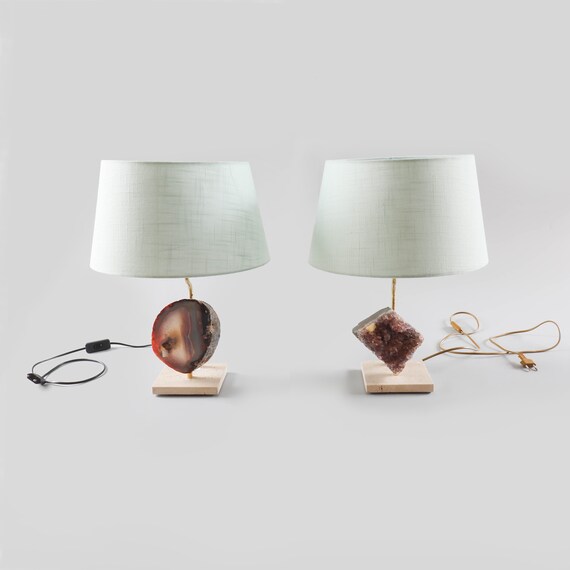 A Set of Two Vintage Table Lamps by Willy Daro Etsy UK