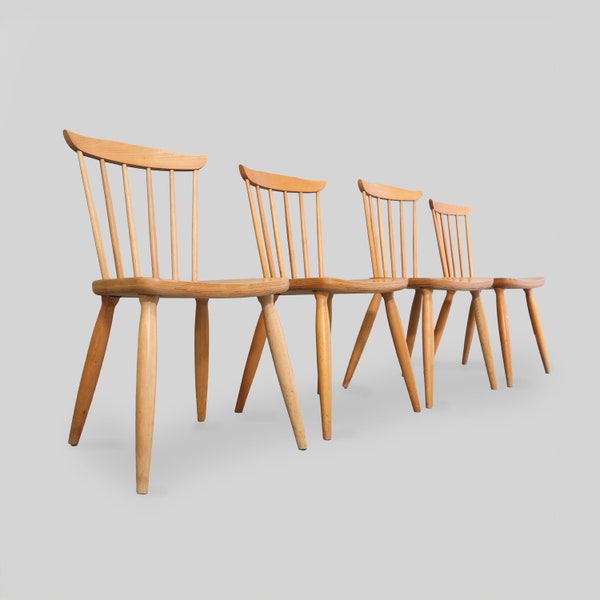 Set of 4 Spindle Back Chairs