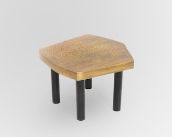 Brass Etched Side Table