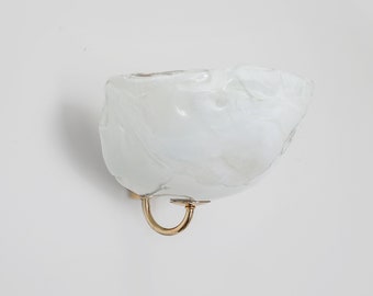 Vintage Shell Shaped La Murrina Murano Glass Wall Lamp - Italian Design, 80s