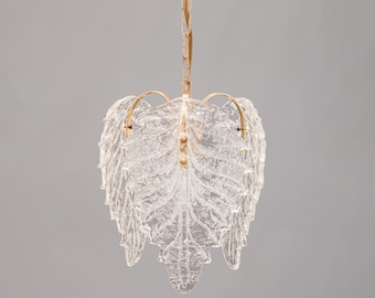 Vintage Crystal 'Leaf' Chandelier, 1970s, Italy.