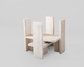 Willy Ballez Travertine Side Table Base