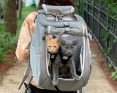 The Navigator Convertible Cat Backpack Pet Bag Outing Breathable Pet Backpack Portable Cat Bag Travel Cat Backpack Cat Carrier Etsy